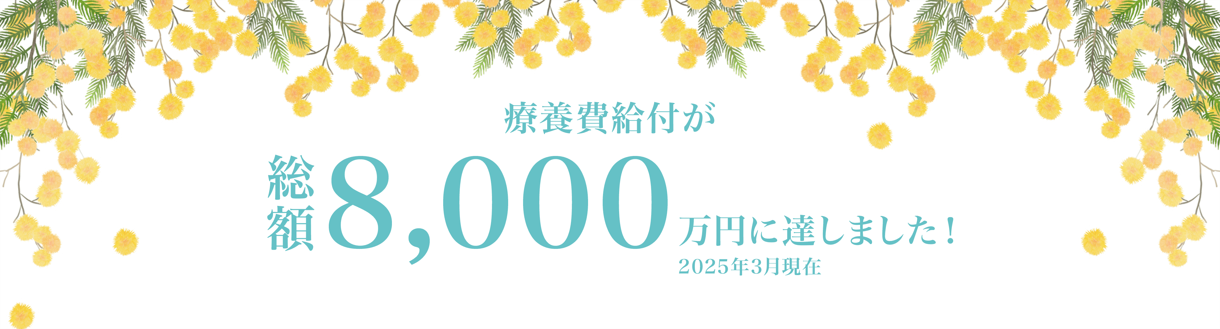療養費給付が総額8,000万円に達しました!(2025年3月現在)